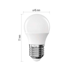 Lampadina LED Sfera E27 4.2W 470lm 2700K Luce Calda | Emos ZQ6E21 2