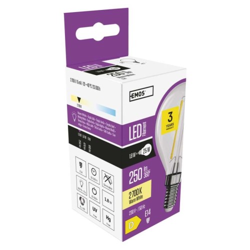 Lampadina led filamento E14 1.8W...