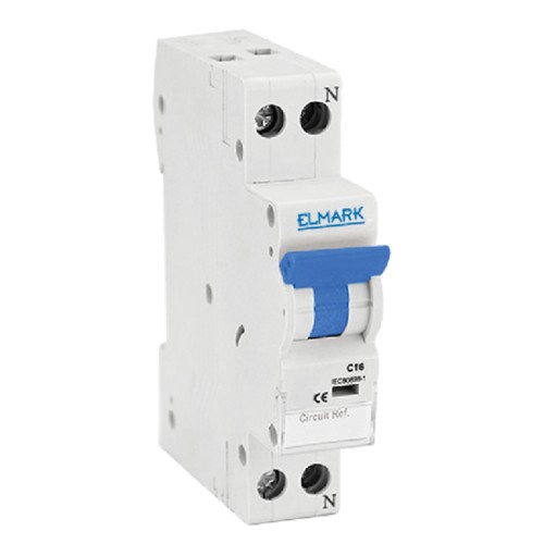 Interruttore Magnetotermico ELMARK 16A 1P+N 4.5kA ELMARK 41016C