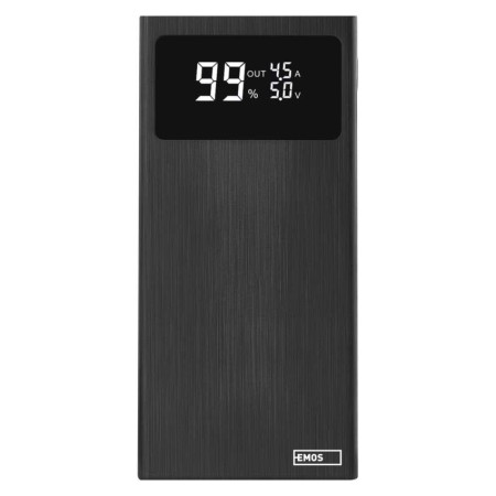 Power bank EMOS BetaQ 10000mAh 22.5W Nero – 4 Porte USB, USB-C e Display LED | EMOS B0531B