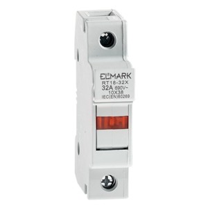 Portafusibili e Sezionatore Interruttore 10x38 32A 500V 1 Modulo DIN Elmark 10RT1831