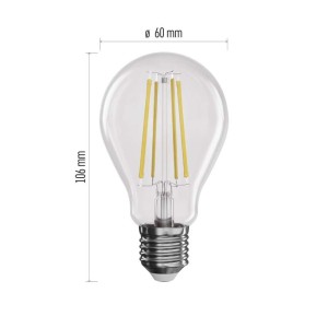 Lampadina LED Filamento E27 Dimmerabile 7.5W 4000K Luce Bianca Naturale | Emos ZF5254D 2
