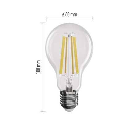 Lampadina LED Filamento E27 Dimmerabile 11W (100W) 4000K: Luce Bianca Naturale | Emos ZF5264D