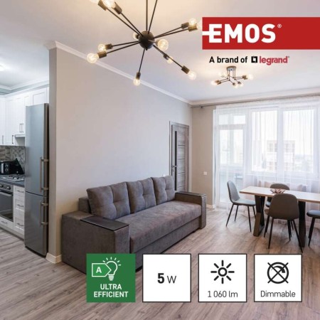 Confezione da 3 Lampadine LED Filamento E27 5W (75W) 2700K Classe A: Luce Calda | Emos ZF5157.3