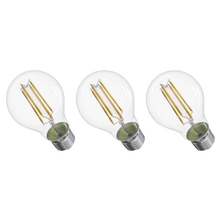 Confezione da 3 Lampadine LED Filamento E27 5W (75W) 2700K Classe A: Luce Calda | Emos ZF5157.3