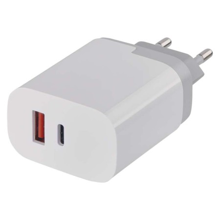 Caricabatterie USB da Parete 30W con Porte USB-A QC 3.0 e USB-C PD - EMOS V0120 Caricabatterie USB da Parete 30W con Porte USB-A QC 3.0 e USB-C PD - EMOS V0120