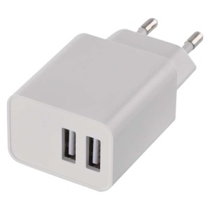 caricabatterie usb 15w 2 porte smartphone tablet emos v0125