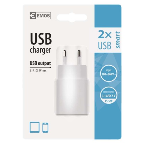 Caricabatterie USB 15W 2 Porte USB-A... Caricabatterie USB 15W 2 Porte USB-A...
