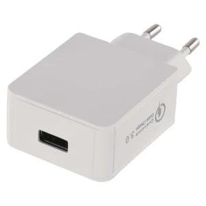 Caricabatterie USB 18W Quick Charge 3.0 EMOS V0113 bianco porta USB-A