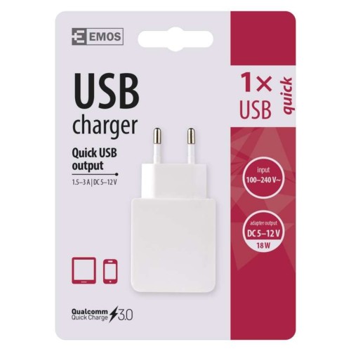 Caricabatterie USB da Parete 18W con...