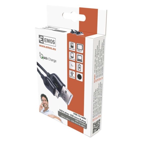 Cavo USB micro USB 1m Nero – Ricarica... Cavo USB micro USB 1m Nero – Ricarica...