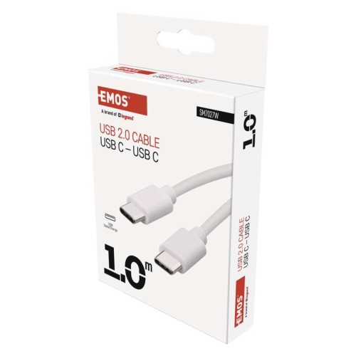 Cavo USB-C a USB-C 2.0 1m Bianco –... Cavo USB-C a USB-C 2.0 1m Bianco –...