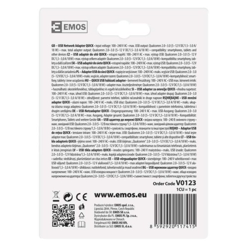 Caricabatterie USB 18W Quick Charge... Caricabatterie USB 18W Quick Charge...