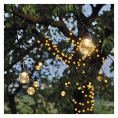 Catena Luminosa LED con 10 Lampadine Trasparenti, 5 m, per Interni ed Esterni, Luce Calda Bianca | EMOS DCPW02