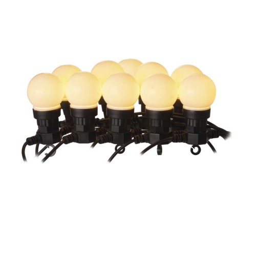 Catena Luminosa LED con 10 Lampadine Opache, 5 m, per Interni ed Esterni, Luce Calda Bianca | EMOS DCPW01
