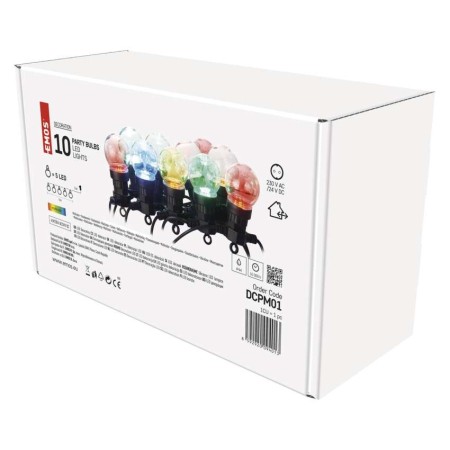 Catena Luminosa LED con 10 Lampadine Multicolor, 5 m, per Interni ed Esterni | EMOS DCPM01