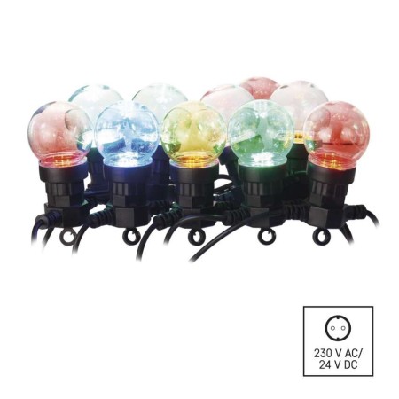 Catena Luminosa LED con 10 Lampadine Multicolor, 5 m, per Interni ed Esterni | EMOS DCPM01
