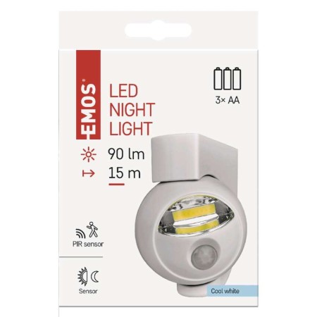 Luce Notturna LED COB Bianca P3311 con Sensore di Movimento PIR | EMOS