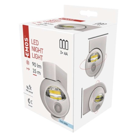 Luce Notturna LED COB Bianca P3311 con Sensore di Movimento PIR | EMOS