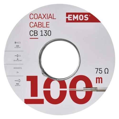Cavo Coassiale 100m su Bobina, Ø 6,8... Cavo Coassiale 100m su Bobina, Ø 6,8...