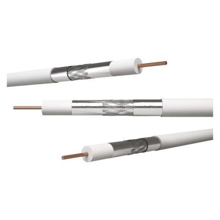 Cavo Coassiale 100m su Bobina, Ø 5 mm, Rame Puro, Tripla Schermatura, per Ricezione Segnale TV e SAT | EMOS S5252