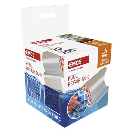 Nastro Riparatore per Piscina Trasparente, 10cm x 100cm, Resistente ai Raggi UV, Applicabile Sott'acqua | EMOS F6100
