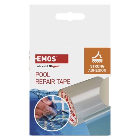 Nastro Riparatore per Piscina Trasparente, 10cm x 100cm, Resistente ai Raggi UV, Applicabile Sott'acqua | EMOS F6100