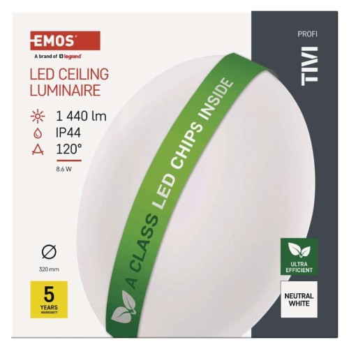 Plafoniera LED TIVI Classe A 8.6W:... Plafoniera LED TIVI Classe A 8.6W:...