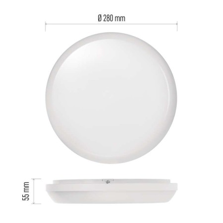 Plafoniera LED Dori 24.5W IP54: 150W Equivalente | Emos ZM4312