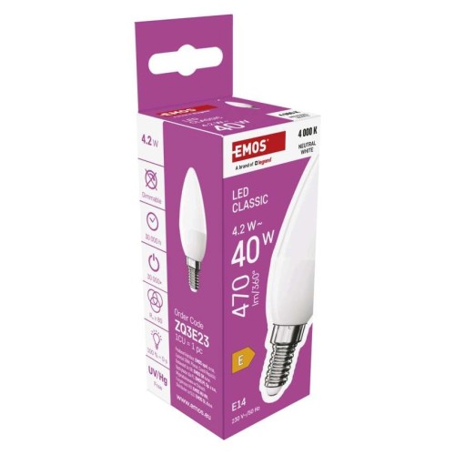 Lampadina LED Oliva E14 4.2W (40W)... Lampadina LED Oliva E14 4.2W (40W)...