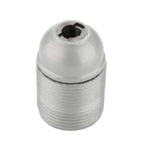 Portalampada Filettato in Resina E27 Argento FAI 0192/ARG