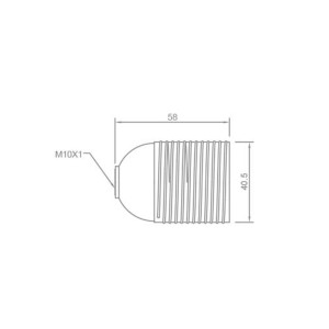 Portalampada Filettato in Resina E27 Argento FAI 0192/ARG 2