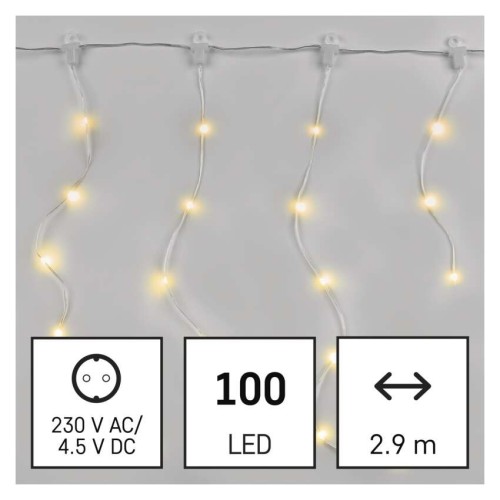 Drop Icicles 100 LED, 2.9x0.7m - 8... Drop Icicles 100 LED, 2.9x0.7m - 8...
