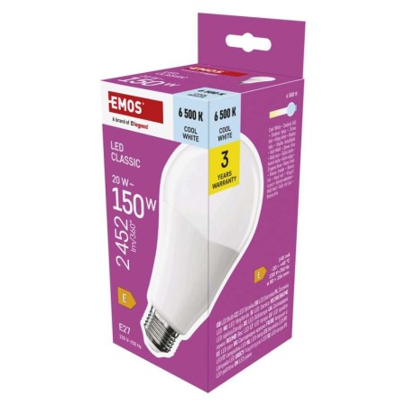 Lampadina LED Goccia E27 A80 20W (150W) 2452lm Luce Fredda 6500K | EMOS ZQ5E84 Lampadina LED Goccia E27 A80 20W (150W) 2452lm Luce Fredda 6500K | EMOS ZQ5E84