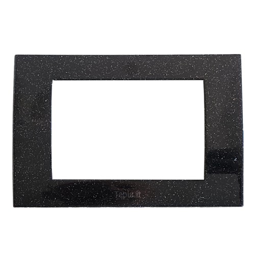 Placca 6 Moduli Nera Flash - Serie ARC | Marlanvil 7836.T.N