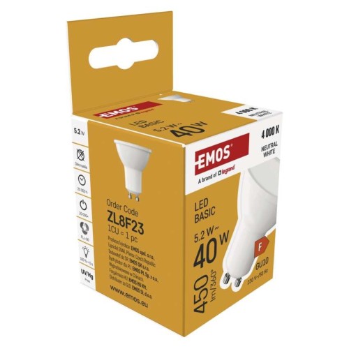 Lampadina LED GU10 5.2W (40W) 450lm... Lampadina LED GU10 5.2W (40W) 450lm...