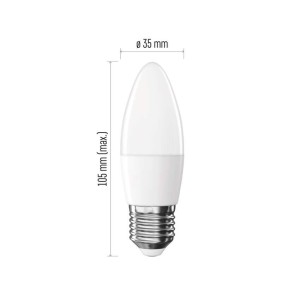 Lampadina LED Oliva E27 5.5W 470lm 3000K | Emos ZL4F22 2