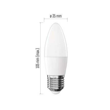 Lampadina LED Oliva E27 5.5W (40W) 470lm 3000K Luce Calda | Emos ZL4F22