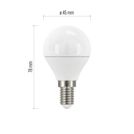 Lampadina LED E14 4.2W (40W) 2700K sfera filtro luce blu True Light ZQ1225
