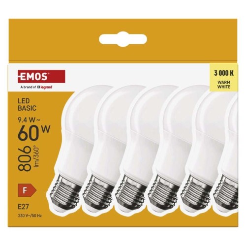 Set 6 Lampadine LED A60 E27 9.4W... Set 6 Lampadine LED A60 E27 9.4W...