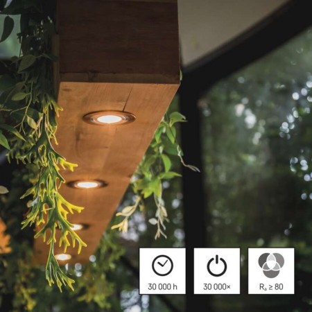 Set 3 Faretti LED GU10 3W 3000K (35W) 345lm Luce Calda 3 Anni Garanzia | EMOS ZQ8E12