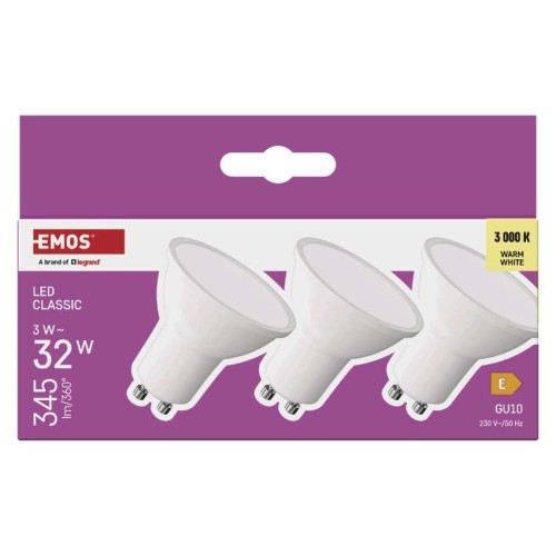 Set 3 Faretti LED GU10 3W 3000K (35W)... Set 3 Faretti LED GU10 3W 3000K (35W)...