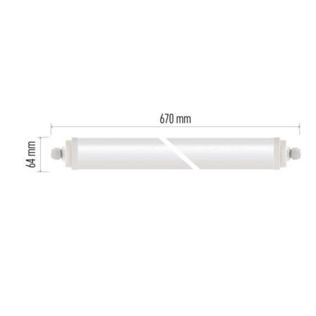 Plafoniera LED stagna FESTY 18W, 122lm/W, IP65, 2200lm, Resistente agli Urti | Emos ZT4320