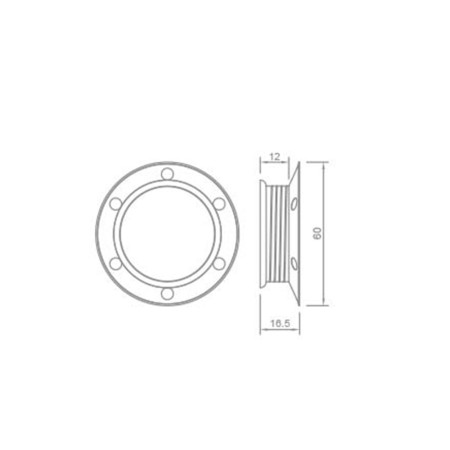 GHIERA FILETTATA E27 ARGENTO IN METALLO 1032/ARG