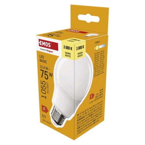 Lampadina LED Goccia E27 12.4W 1055lm 3000K | Emos ZL5F52