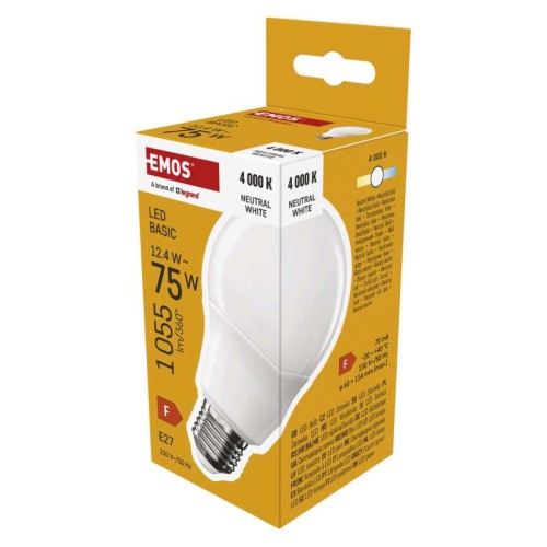 Lampadina LED Goccia E27 12.4W 1055lm 4000K | Emos ZL5F53