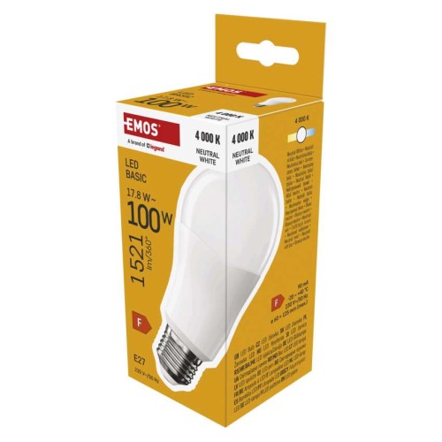 Lampadina LED Goccia E27 17.8W 1521lm 4000K | Emos ZL5F63