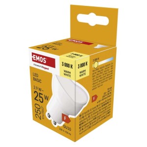 Lampadina LED GU10 2.9W 250lm 3000K | Emos ZL8F02
