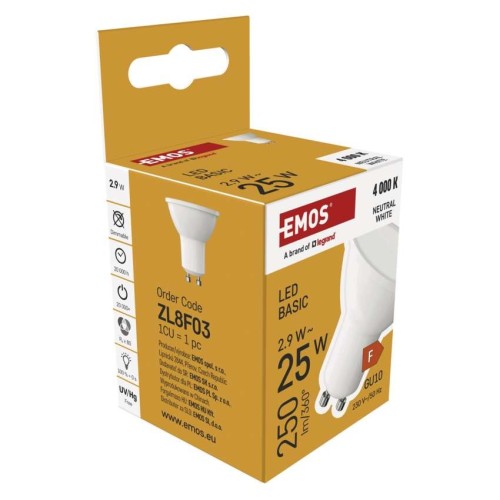 Lampadina LED GU10 2.9W (25W) 250lm... Lampadina LED GU10 2.9W (25W) 250lm...