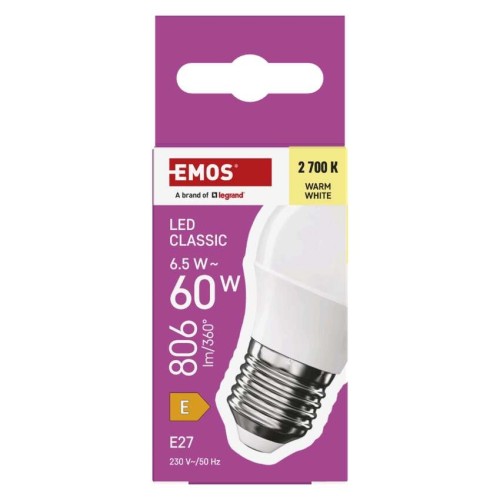 Lampadina LED Sfera E27 6.5W (60W)... Lampadina LED Sfera E27 6.5W (60W)...